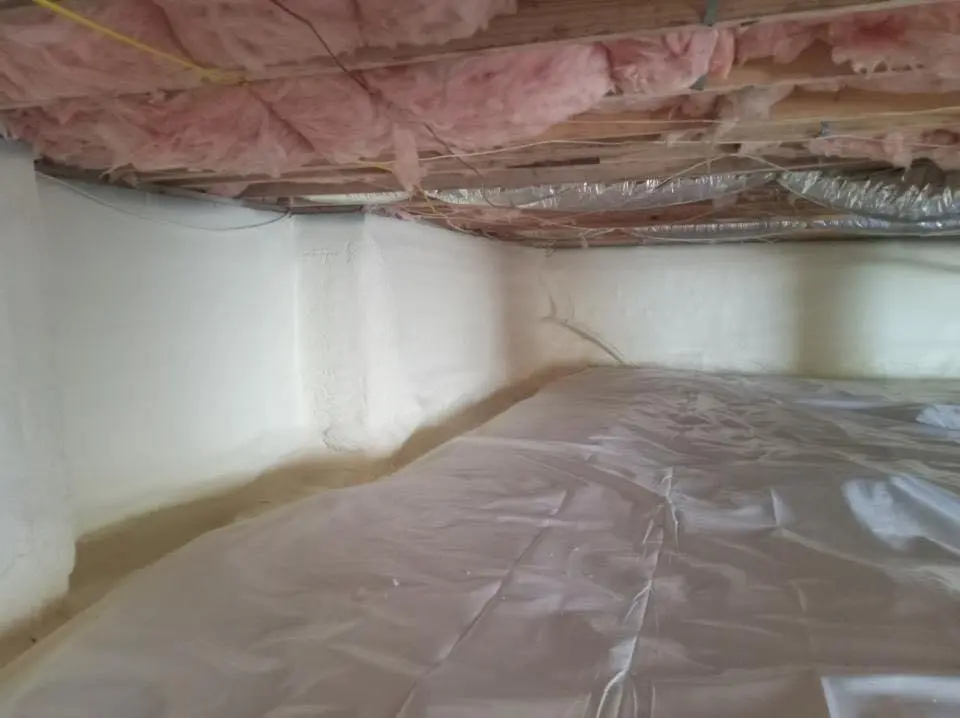 Crawl space encapsulation with closed-cell spray foam for Attic Insulation in Tyrone